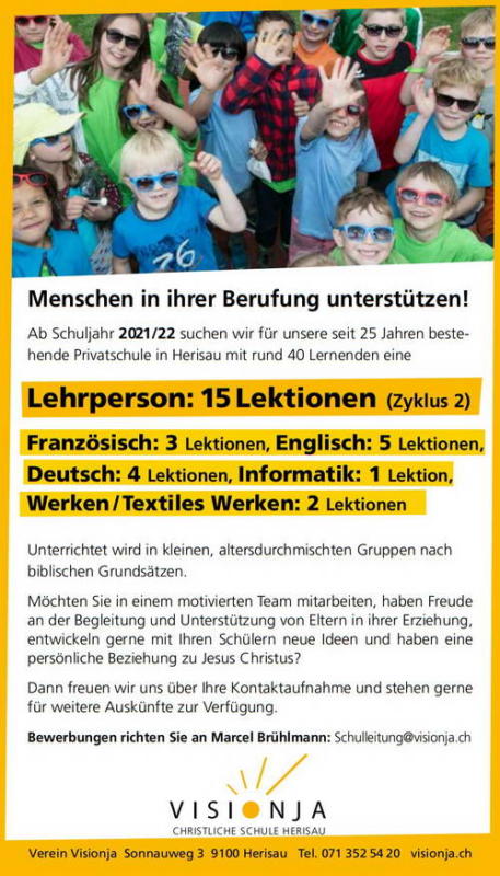 Visionja_Herisau_Stelleninserat_Schuljahr_21_22